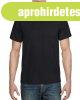 R�vid ujj� kereknyak� unisex p�l�, Gildan GI8000, Black-L