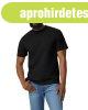 Gildan GI3000 k�rk�t�tt r�vid ujj� f�rfi pamut p�l�, Black-L