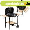 Nagy kerti grillez llthat rccsal, fa polcokkal