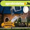 Led k�lt�ri l�mpa napelemes t�lt�vel, kerek, 20W
