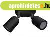 Fel�letre szerelhet� l�mpatest, mozgathat� fej, fekete, 2*GU