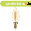 LED gyertya, E14(T35), 4W,400LM,2500K, aranyozott �vegb�ra