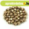 Cseh csiszolt goly� gy�ngy - Golden Bronz - 4mm