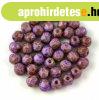 Cseh csiszolt goly� gy�ngy - Chalk Purple Terracotta - 3mm