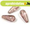 Cseh pr�selt csepp gy�ngy - Crystal Rose Luster - 20x9mm (ho