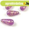 Cseh pr�selt csepp gy�ngy - Crystal Purple Luster Gold Patin