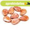 Pr�selt vir�gszirom gy�ngy - 11x16mm - Alabaster Pink Brown 