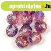 Cseh csiszolt goly� gy�ngy - Crystal Cherry Purple Blend Gol