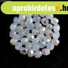 Cseh csiszolt goly� gy�ngy - White Opal AB - 4mm