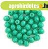 Cseh csiszolt goly� gy�ngy - Opaque Turquoise Green - 4mm