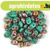 Superduo - cseh pr�selt k�tlyuk� gy�ngy - Turquoise Green Ap