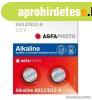 AgfaPhoto AG12 1,5V-os gombelem, alk�li LR43, 10 db / csomag