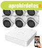 Hikvision 5 megapixeles 6 dome kamers rendszer 30 mteres l