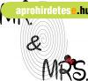 Mr & Mrs (2 sz�n� - fekete, piros) - falmatrica