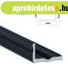 LED Alum�nium Profil Sz�les L alak� [E] Fekete 2,02 m�ter