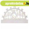 LED kar�csonyi betlehem, fa, 14 cm, 3x AA, belt�ri, meleg fe