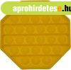 Pop it j�t�k, 12x12cm, nyolcsz�g alak�, s�rga