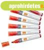 T�blamarker, v�gott hegy�, 4 mm, NOBO, piros