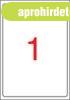 Etikett, univerz�lis, 199,6x289,1 mm, kerek�tett sark�, APLI