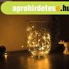 LED f�nyf�z�r - 5 m - 50 LED - melegfeh�r - 3 x AA