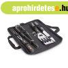 Grillez� eszk�z szett fa ny�llel, t�sk�ban (4 darabos)