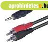 Home A 49-5 audi�k�bel, 3,5mm sztere� dug�, RCA, 5m