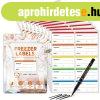 100db Sz�nes Levehet� Fagyaszt� �s �lelmiszer T�rol� C�mke