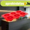 Szilikon muffin s�t�forma CULINARIA Red 6 r�szes