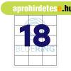 Etikett c�mke, 63,5x46,6mm, 100 lap, 18 c�mke/lap