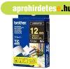 Brother TZE-334 lamin�lt nyomtat�szalag (12mm) Gold on Black