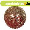 Csillog karcsonyfa gmb Piros/arany 8 cm