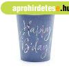 Pap�r poh�r Happy B'day csill�mos felirat� k�k 2,2 