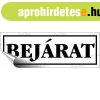 Inform�ci�s matrica, 14x5 cm, "Bej�rat", feh�r