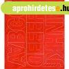 �ntapad�s matrica, 5 cm-es, bet�lap, ABC els� fele, piros