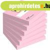 �ntapad� jegyzett�mb, 76x76 mm, 6x100 lap, 3M POSTIT, r�zsas