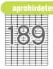 Etikett, univerz�lis, kerek�tett sark�, 25,4x10 mm, APLI, 18