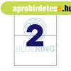 Etikett c�mke, 210x148mm, 100 lap, 2 c�mke/lap Bluering�