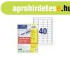 Etikett c�mke, 48,5x25,5mm, univerz�lis, 65 lap, 40 c�mke/la