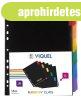 Regiszter, m�anyag, A4 Maxi, 6 r�szes, VIQUEL "Rainbow 