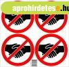 No Shaking Hands matrica (15cm, 4db)|Avisa