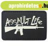 WARAGOD Tapasz 3D Assault Life fekete 7.5x5cm