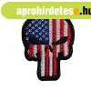 WARAGOD Tapasz Embroidery Patriot Punisher US Flag 6x4.5cm