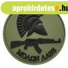 WARAGOD FELVARR� Round Molon Labe with Rifle PVC Patch OD Gr