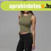 Urban Classics Ladies Lace Up Cropped Top olive