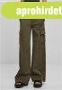 Urban Classics Ladies High Waist Wide Leg Twill Cargo Pants 