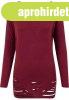 Urban Classics Ladies Cutted Viscose L/S Tee burgundy