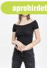 Urban Classics Ladies Off Shoulder Rib Tee black