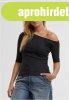 Urban Classics Ladies Organic Asymmetric Rib Tee black