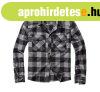 Brandit Check hossz� ujj� ing, fekete+sz�rke