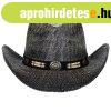 Fox Outdoor Texas szalmakalap kalapszalaggal, fekete-barna s